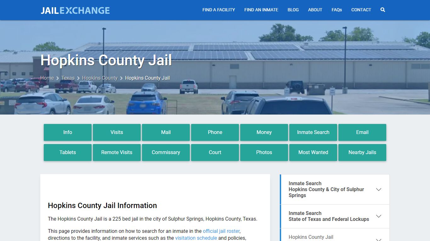 Hopkins County Jail, TX Inmate Search, Information